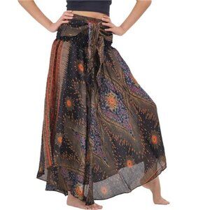 Long Skirts for Women Black Peacockeye